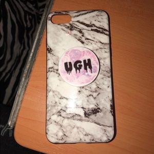 Marble iPhone 7/7s Case + Pop Socket